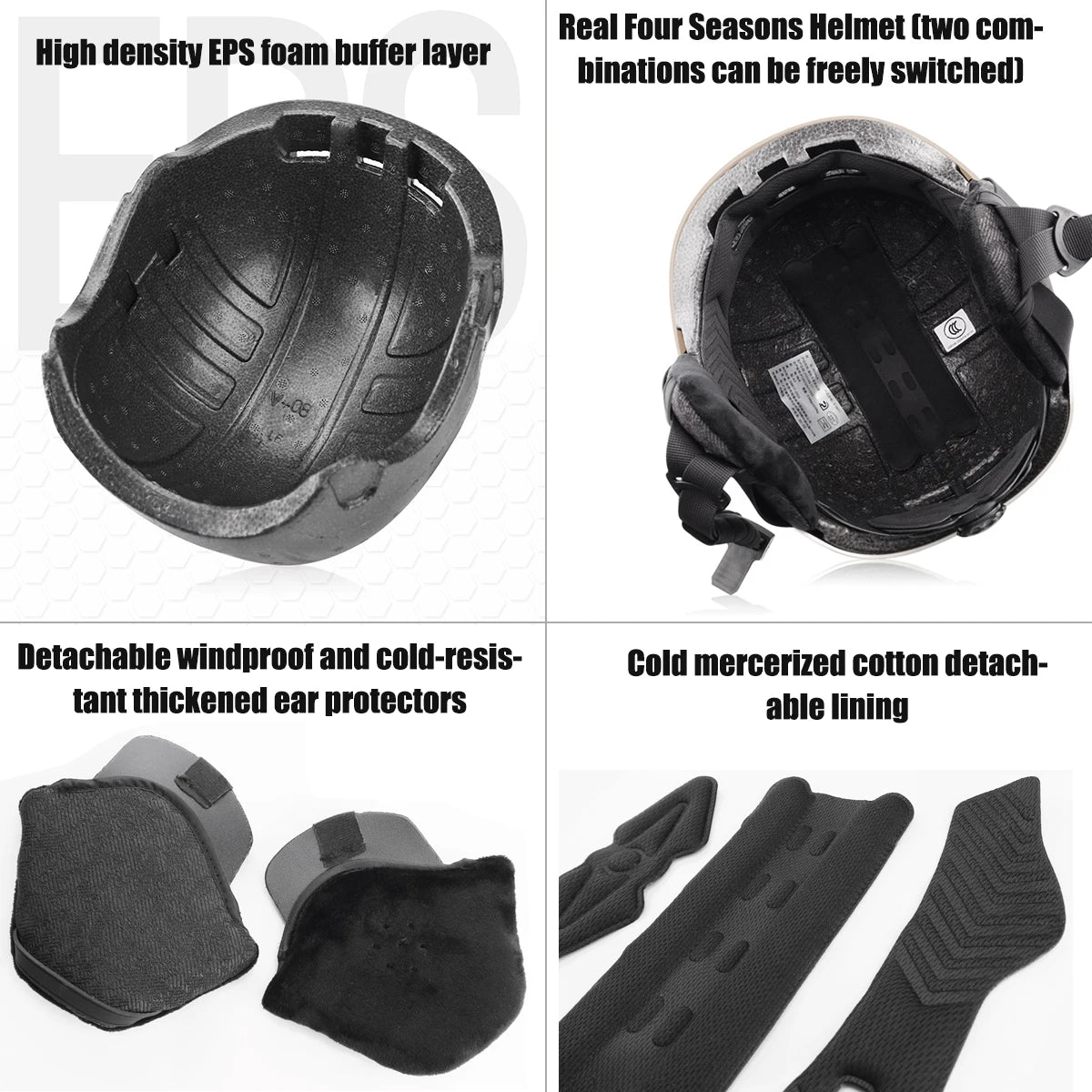 Casque Vélo PEMILA V-08T avec Lunettes HD Intégrées – Protection 4 Saisons | MTB Route E-Bike - kadopascher