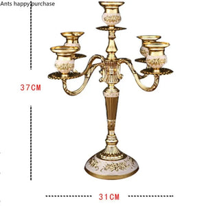 Chandelier / European Style Candle Holders Wedding Retro Household Western Food Romantic Candlelight Dinner