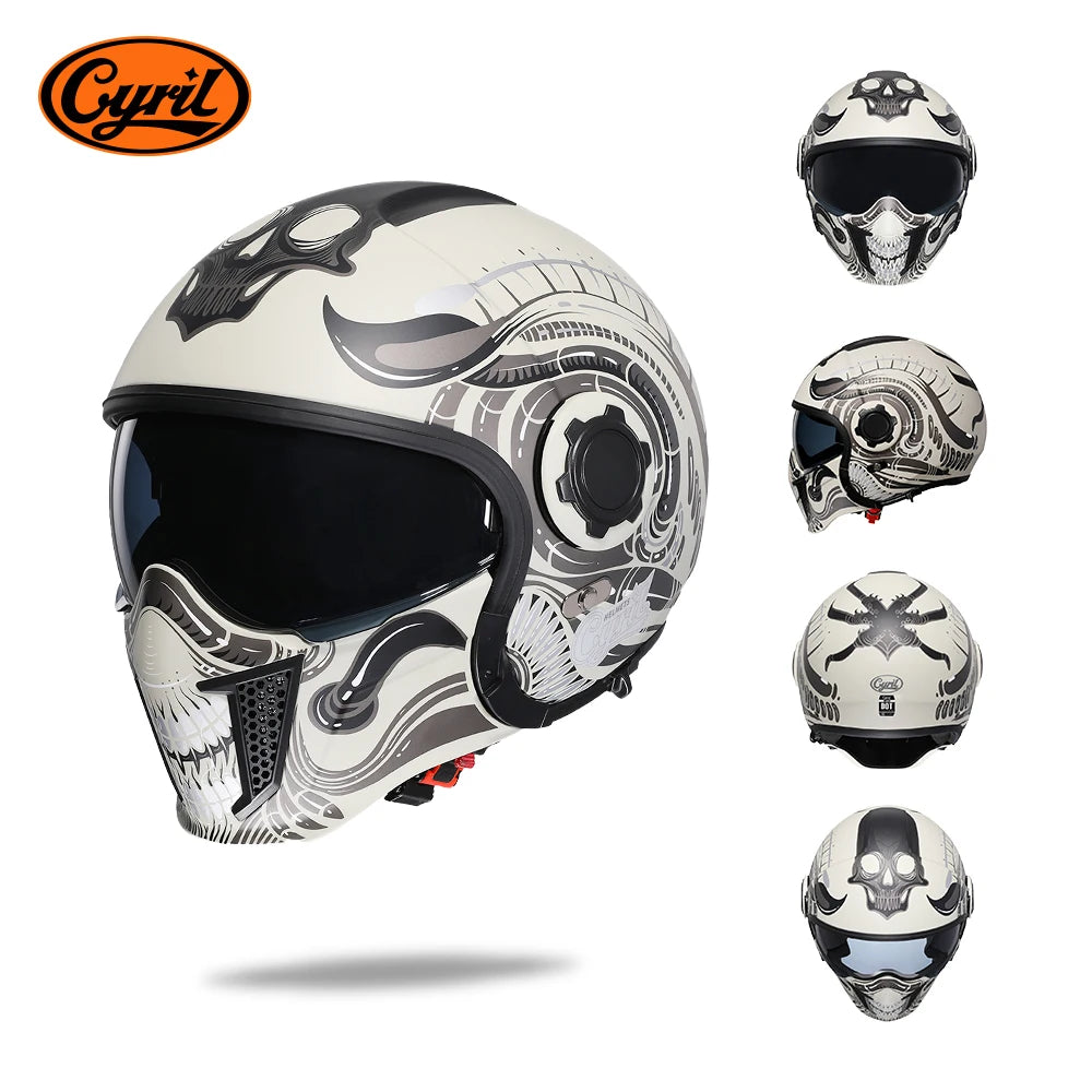 Casque Moto Modulable CYRIL OP12A – Homologué DOT/ECE Double Visière