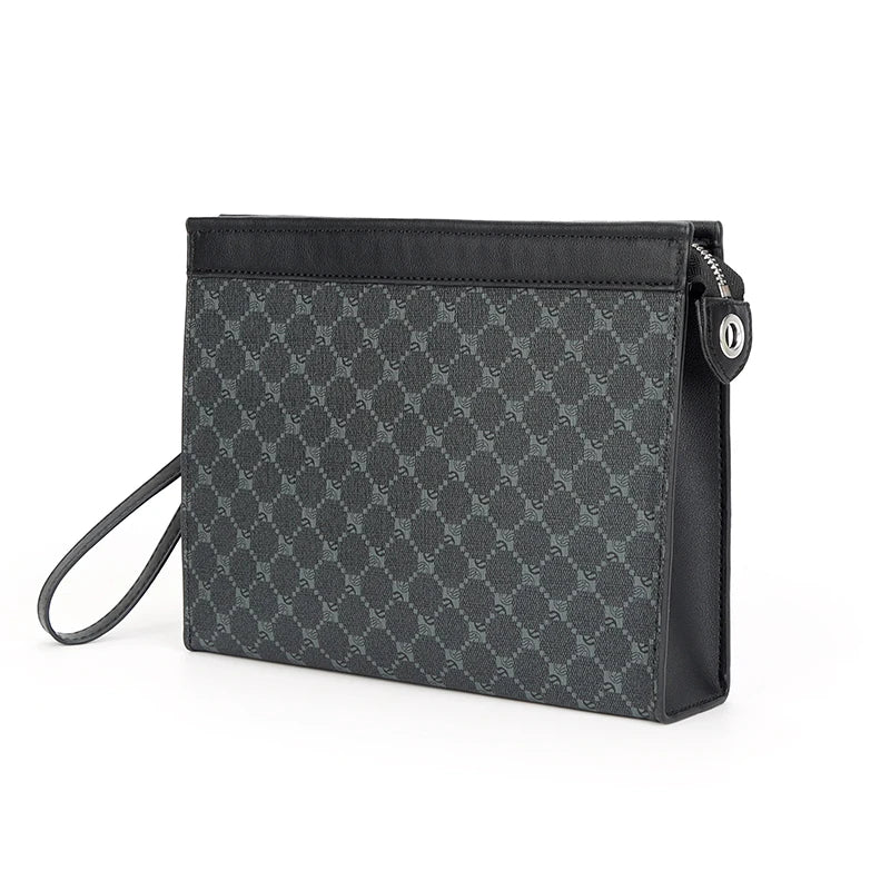 Pochette Enveloppe Homme Cuir – Clutch Business Designer avec Poignée | Porte-Monnaie & Téléphone - kadopascher