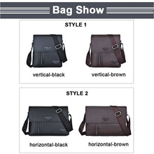 Sac homme luxe chic / Sacoche cuir homme / Business Men Black Shoulder Bag Crossbody PU Leather Handbag Capacity Retro Messenger Bag - kadopascher