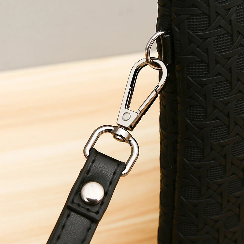 Pochette Homme Cuir PU – Clutch Business & Téléphone | Fermeture Zippée - kadopascher