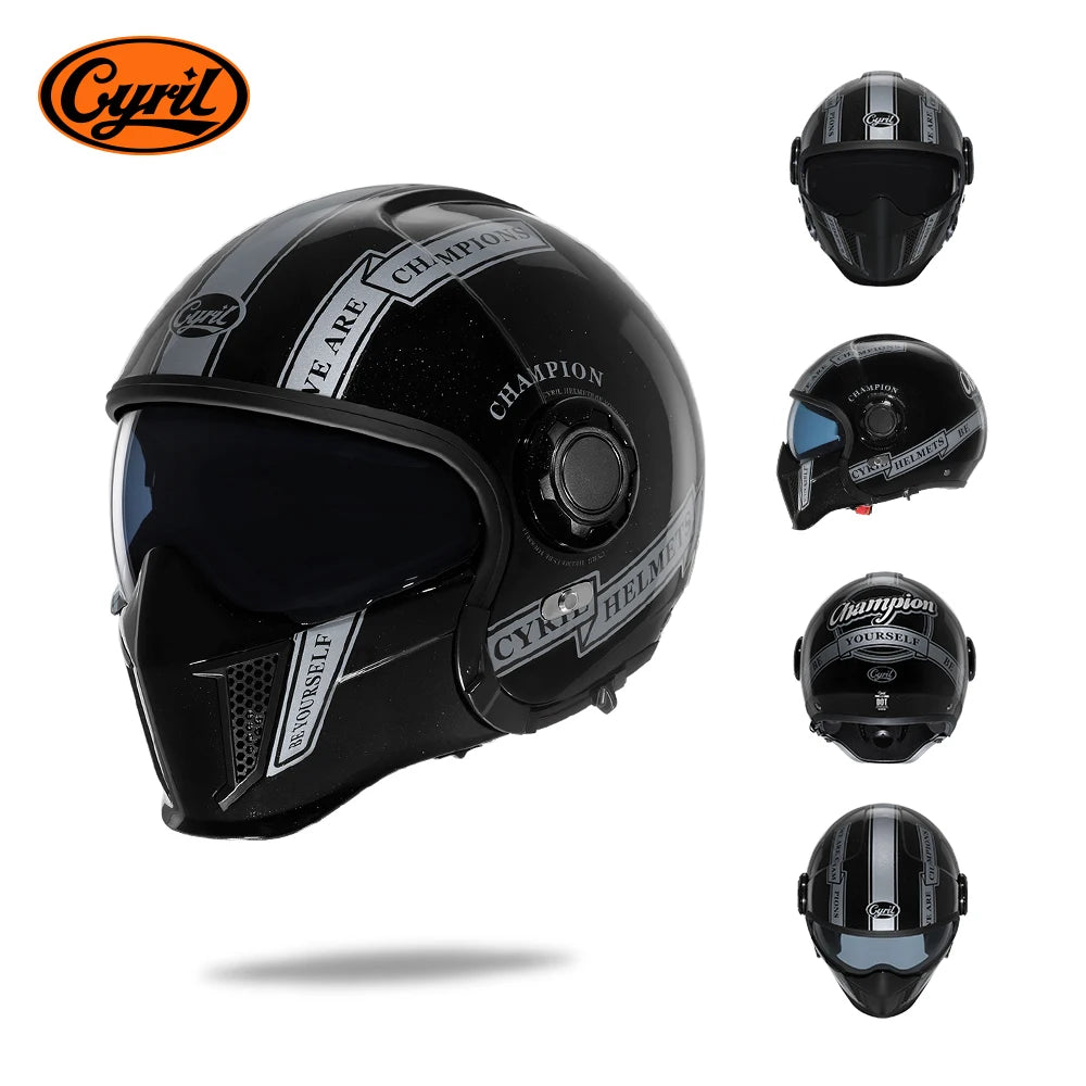 Casque Moto Modulable CYRIL OP12A – Homologué DOT/ECE Double Visière