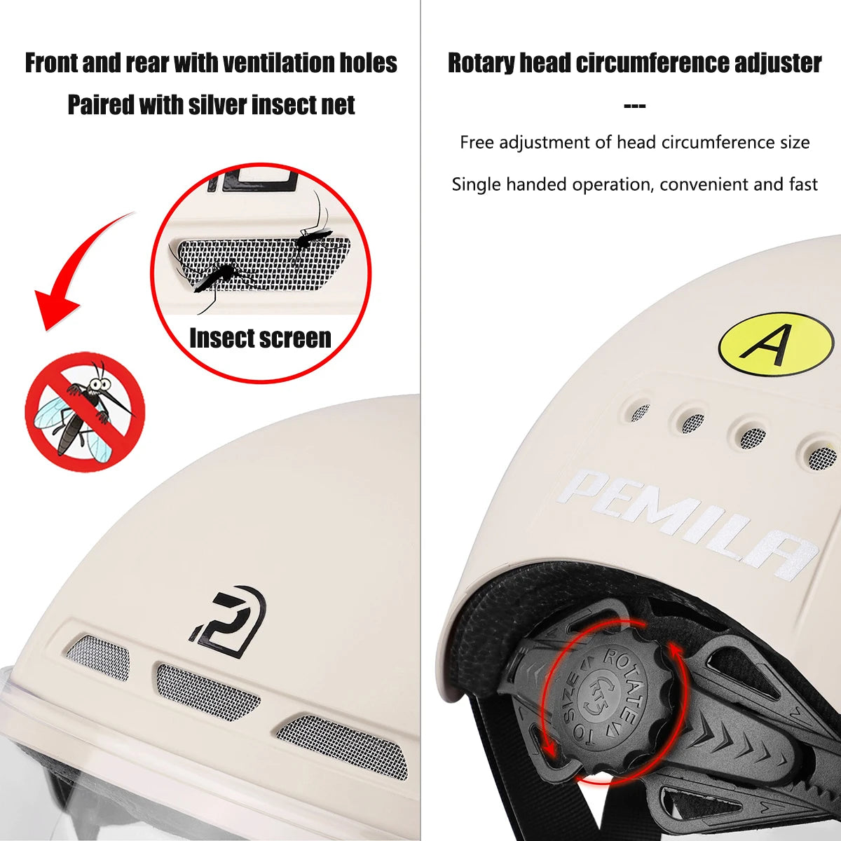 Casque Vélo PEMILA V-08T avec Lunettes HD Intégrées – Protection 4 Saisons | MTB Route E-Bike - kadopascher