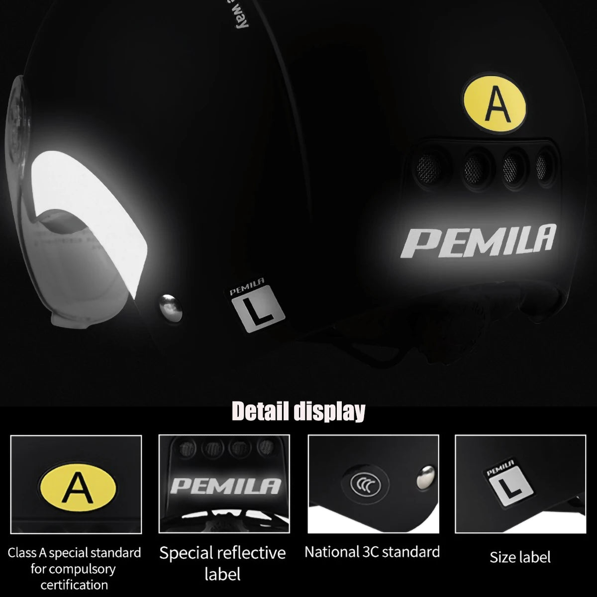 Casque Vélo PEMILA V-08T avec Lunettes HD Intégrées – Protection 4 Saisons | MTB Route E-Bike - kadopascher