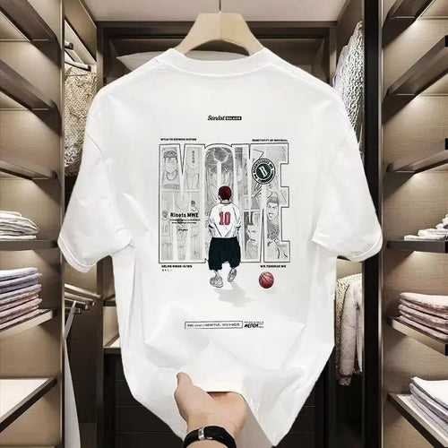 T-shirt homme collection 2025 chic et élégant 
2025 Summer new pattern T-shirt 100% cotton loose y2k casual men's clothes breathable with all fashion T-shirt - kadopascher