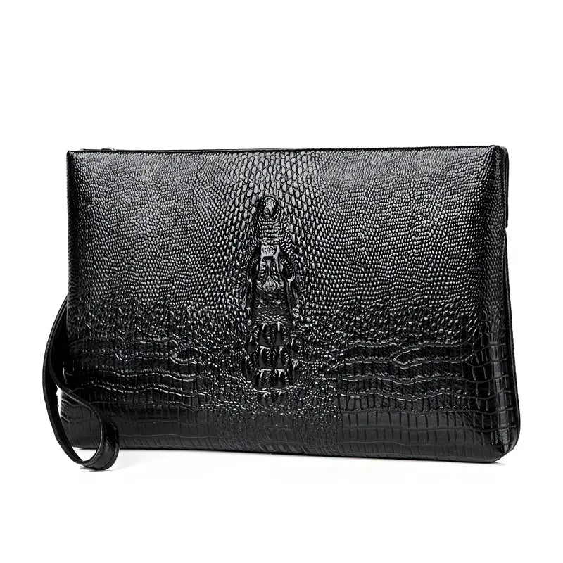 Portefeuille Clutch Homme Cuir PU Double Zipper – Style Luxe Business - kadopascher
