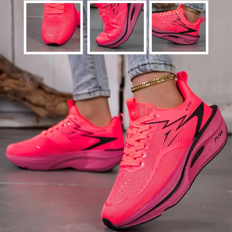 Baskets Femme Respirantes Tricot  – Casual, Légères, Lacets Plats