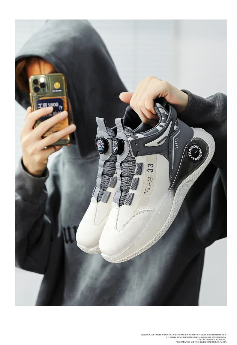 Baskets Homme Boucle Rotative - Sneakers Outdoor Antidérapantes Durables