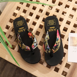 Claquettes Sandales femme été 2024 / Fashion Women Flip Flops Summer Beach Platform Slippers Casual Outside Wedges Sandals Summer Women Shoes