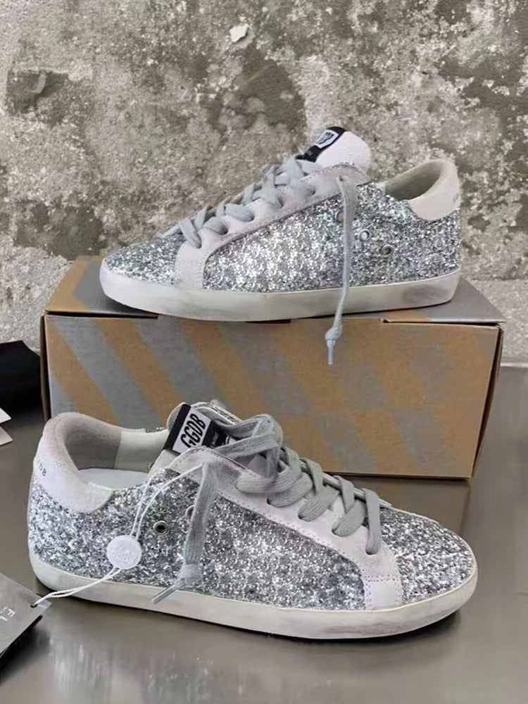 Chaussures Homme Casual Printemps Été - Baskets Paillettes Semelle Plate