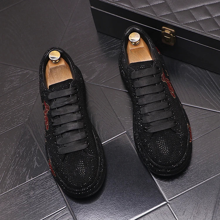 Mocassins Brodés Homme WVHK – Loafers Luxe Imperméables | Semelle Plateforme Printemps Automne - kadopascher