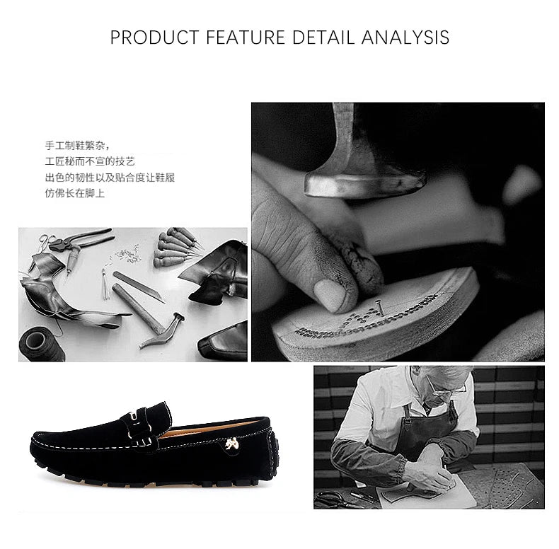 Chaussures Bateau Homme Style Britannique - Mocassins Slip-On Casual