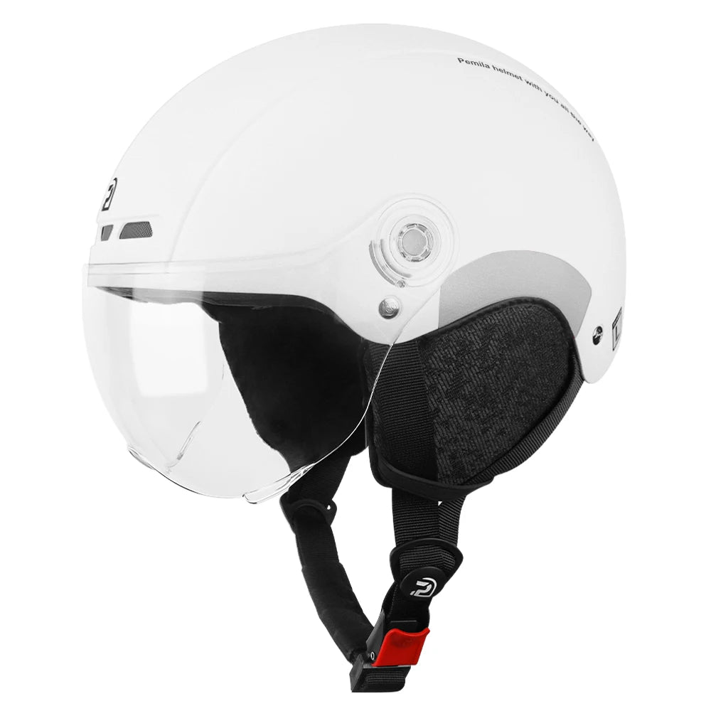 Casque Vélo PEMILA V-08T avec Lunettes HD Intégrées – Protection 4 Saisons | MTB Route E-Bike - kadopascher