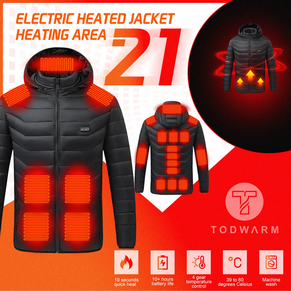 Chaqueta térmica de invierno TODWARM 21 Zone USB para hombre y mujer