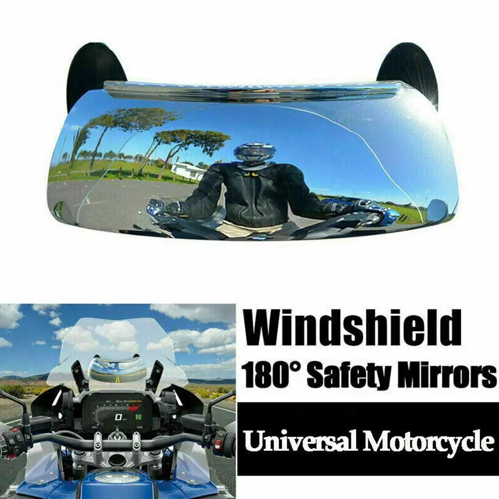 Rétroviseur Moto Angle Mort 180° – Miroir Convexe HD Universel Pare-brise
