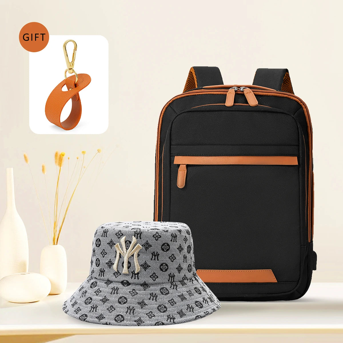 Sac à Dos USB Rechargeable Waterproof – Nylon Premium, Grande Capacité, Unisexe - kadopascher
