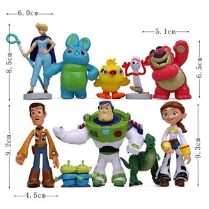 Disney 7PCS Toy Story 4 Action Figures Toys Woody Jessie Buzz Lightyear Forky Pig Bear Figura Model Doll Figurine Kids Boy Gifts - kadopascher
