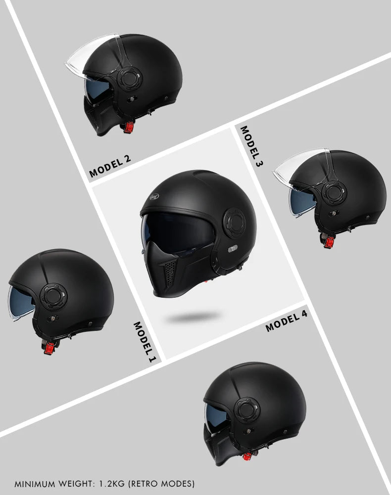 Casque Moto Modulable CYRIL OP12A – Homologué DOT/ECE Double Visière