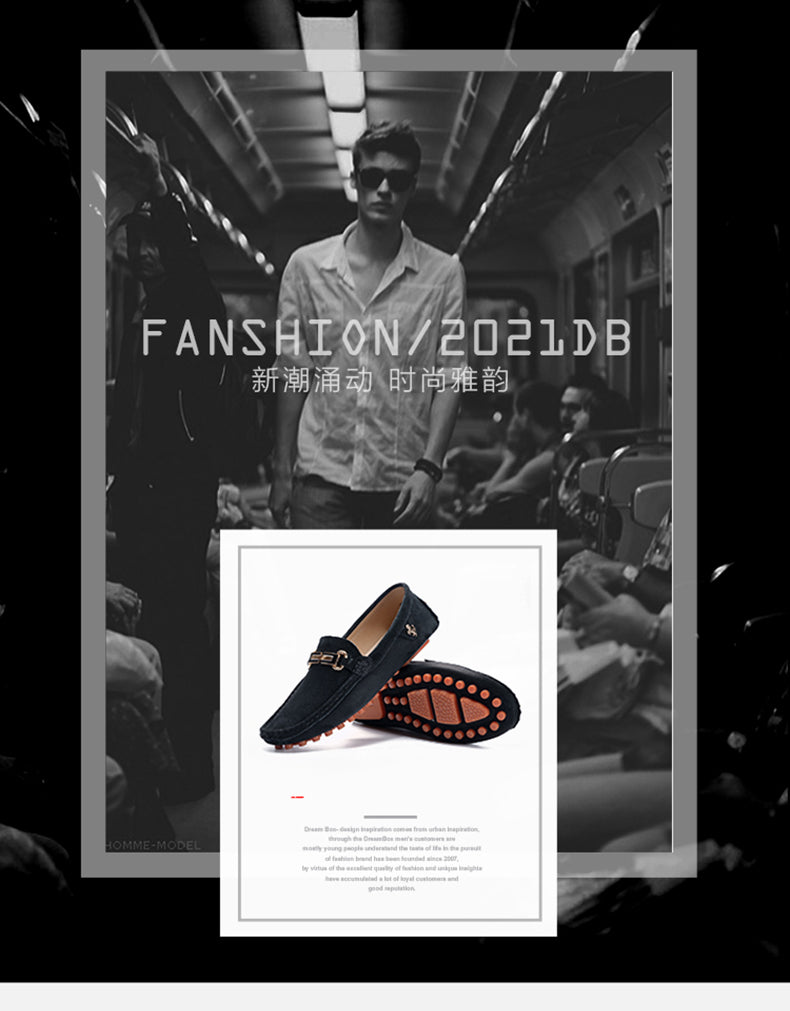 Chaussures de luxe automobile homme / YRZL Size 48 Loafers Men Luxury Brand Moccasins Shoes - kadopascher