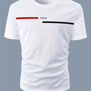T-shirt été 2024 / Men's Summer Loose Fit  100 Cotton Printed T-shirt Tops