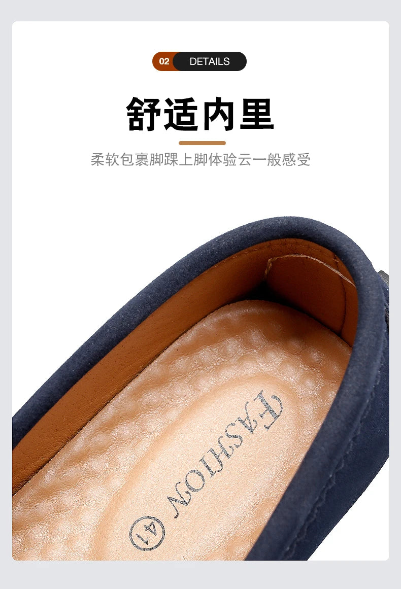 Chaussures Bateau Homme Style Britannique - Mocassins Slip-On Casual