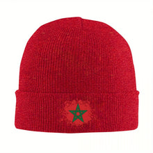 Bonnet patriote Maroc / Custom Marokko Morocco Flag Beanie Cap Unisex Winter Warm Bonnet Femme Knit Hat Outdoor Moroccan Proud Skullies Beanies Caps