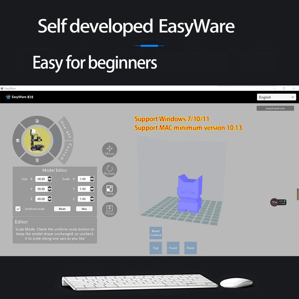 EasyThreed 3D Printer for Beginners - PLA TPU 1.75mm - Shockingly Low Price