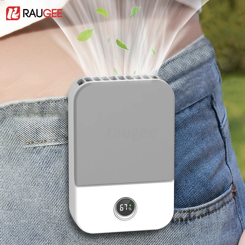 Ventilateur Portable Ceinture & Tour de Cou – 3 Vitesses, Batterie 2000mAh, USB-C - kadopascher