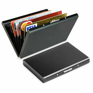 1pc Card Holder Men RFID Blocking Aluminum Metal Slim Wallet Money Bag Anti-scan Credit Card Holder Thin Case Small Male Wallet - kadopascher