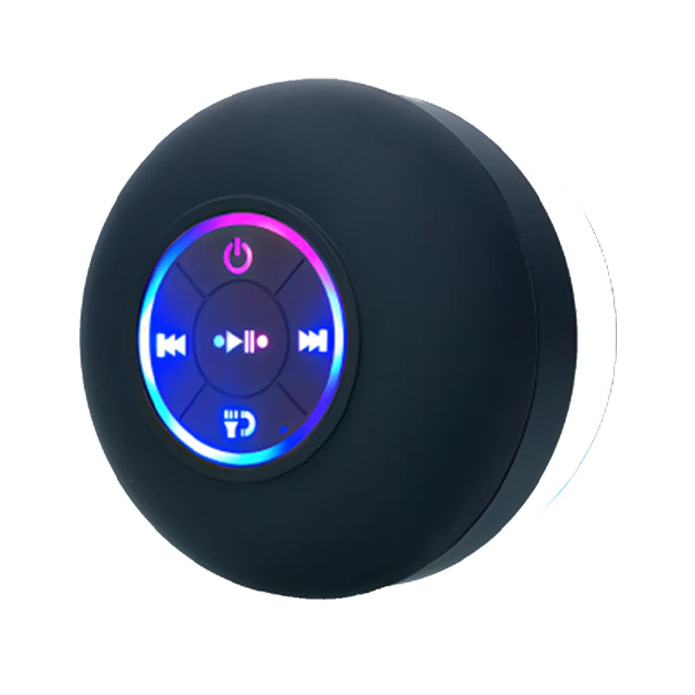 Enceinte Bluetooth Waterproof – Ventouse Salle de Bain, LED & Son Stéréo
