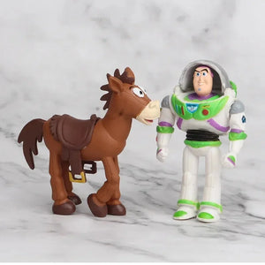 Disney 7PCS Toy Story 4 Action Figures Toys Woody Jessie Buzz Lightyear Forky Pig Bear Figura Model Doll Figurine Kids Boy Gifts - kadopascher
