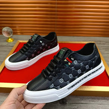 Chaussures de sport luxe chic habillé / European New Shoes for Men Genuine Leather Casual Shoes Trend Print Flats Skateboard Shoes Youth Street Sneakers - kadopascher