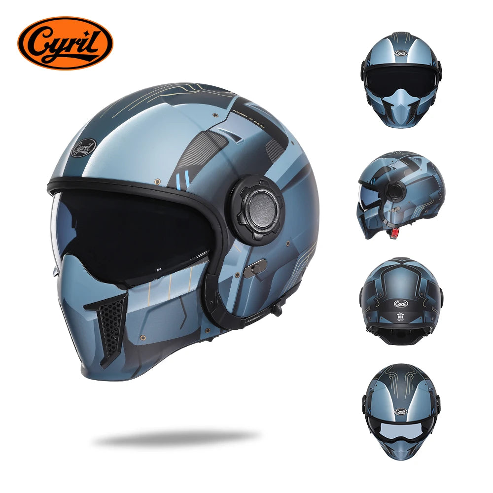 Casque Moto Modulable CYRIL OP12A – Homologué DOT/ECE Double Visière