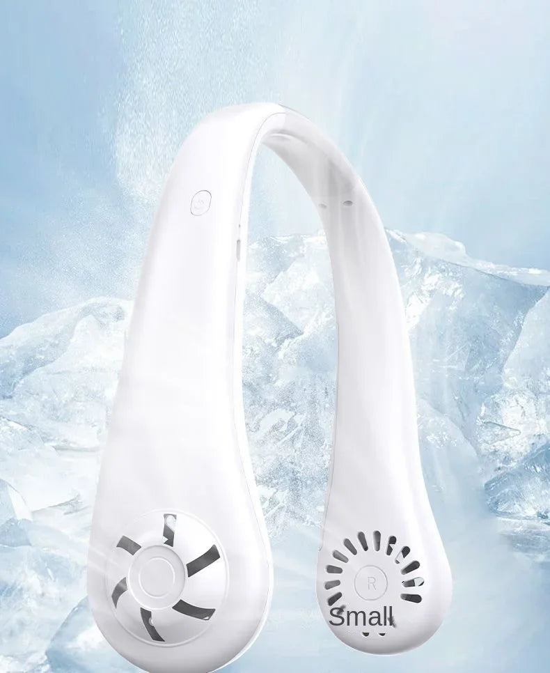 Ventilateur de Cou Sans Lames USB Rechargeable – 3 Vitesses, Portable & Silencieux