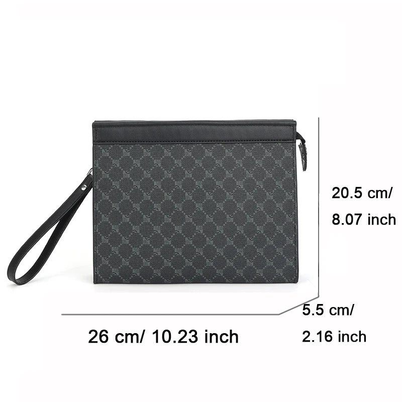 Pochette Enveloppe Homme Cuir – Clutch Business Designer avec Poignée | Porte-Monnaie & Téléphone - kadopascher
