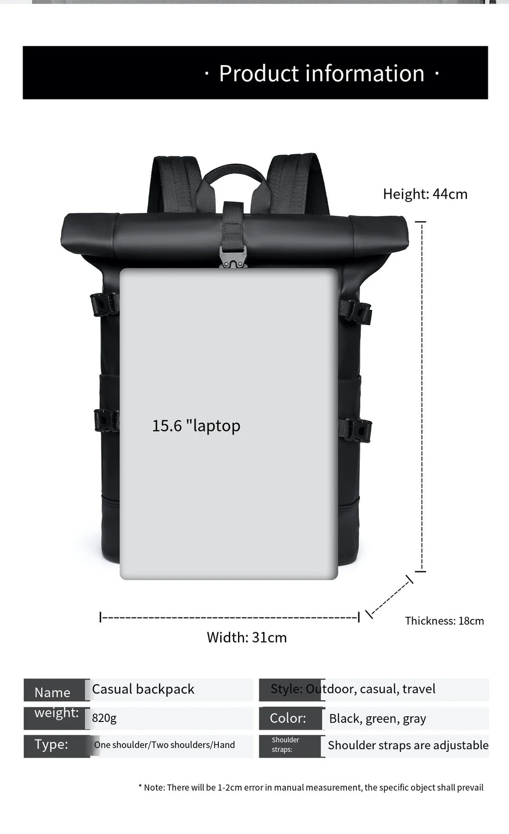Sac à Dos Tendance Unisexe – Compartiment Laptop, Grande Capacité, Style Casual Premium - kadopascher