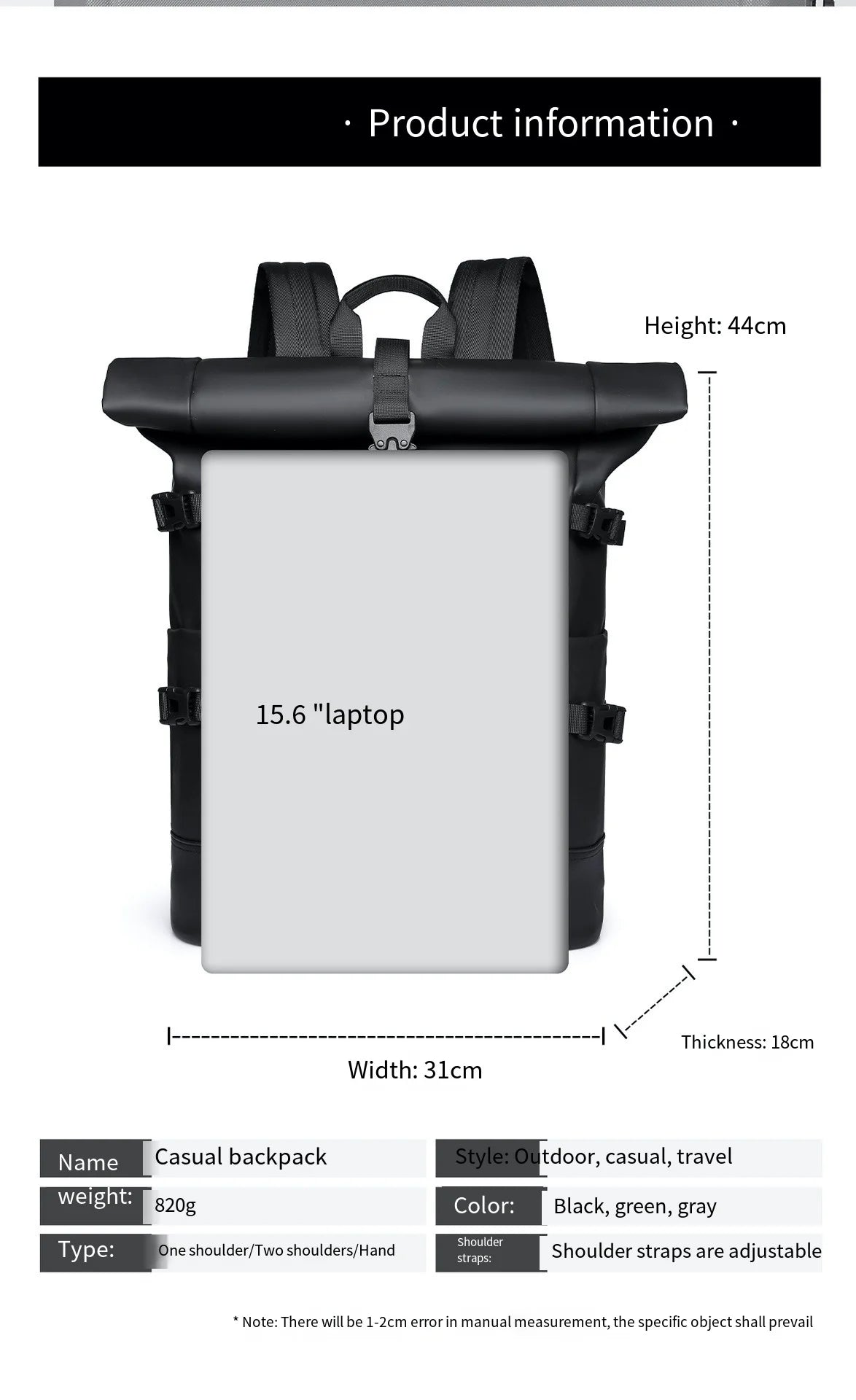 Sac à Dos Tendance Unisexe – Compartiment Laptop, Grande Capacité, Style Casual Premium - kadopascher