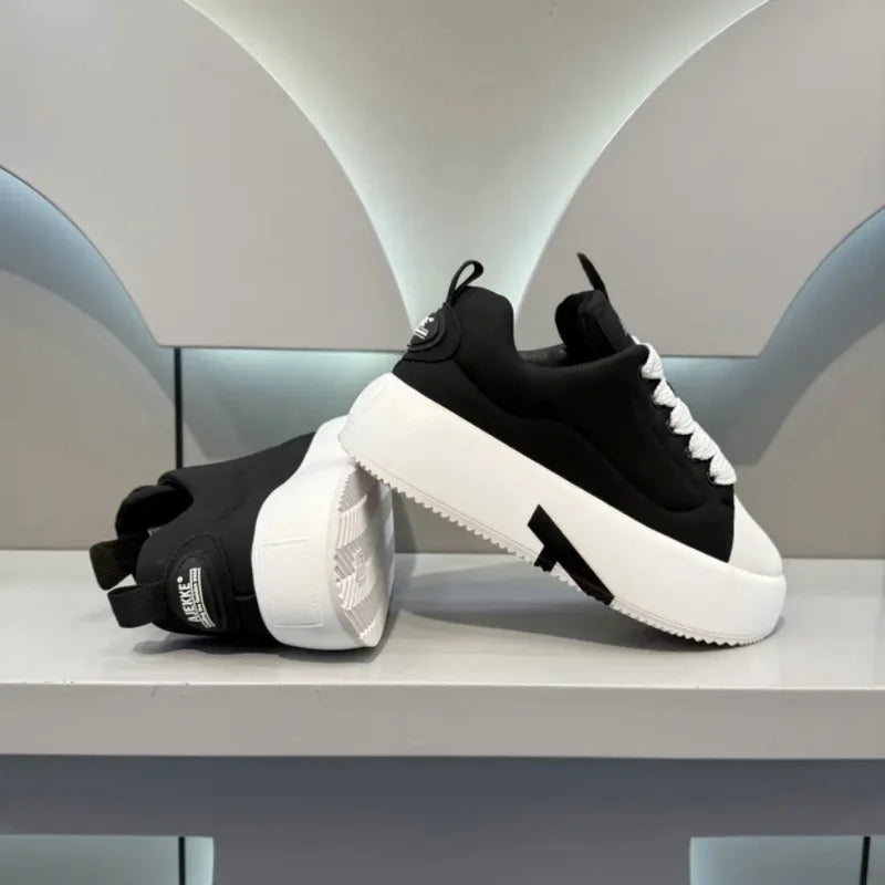 Chaussures Blanches Homme Semelle Épaisse – Sneakers Casual Antidérapantes