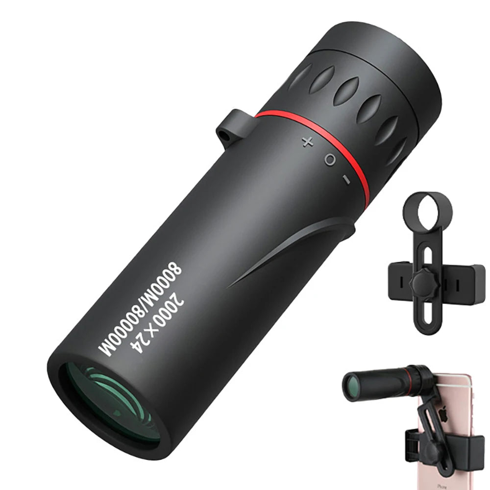 Télescope Monoculaire HD 2000X24 avec Adaptateur Smartphone - Observation Astronomique - kadopascher