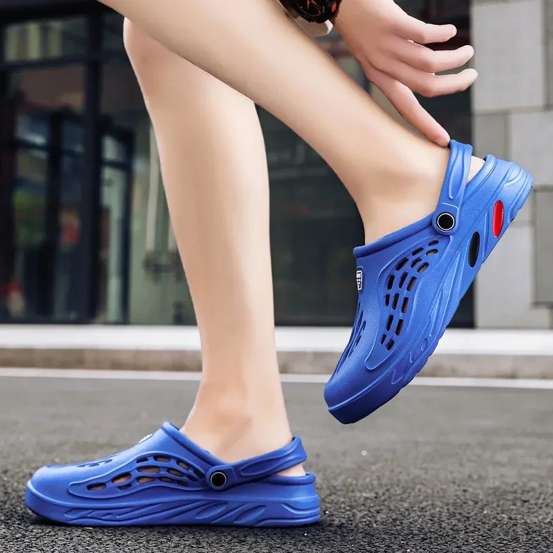 Sandales de plage été 2024 / Summer Quick Dry Flat Classical Men Women Clogs Plus Size 36-49 - kadopascher