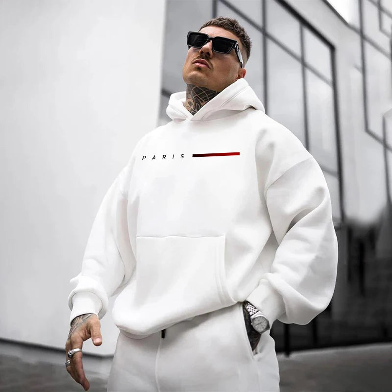 Men's Paris Fashion Hoodie - Comfortable Casual Sport Hoodie for All Seasons