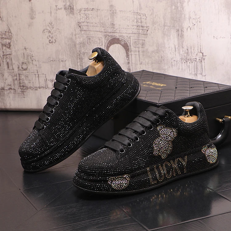 Mocassins Brodés Homme WVHK – Loafers Luxe Imperméables | Semelle Plateforme Printemps Automne - kadopascher