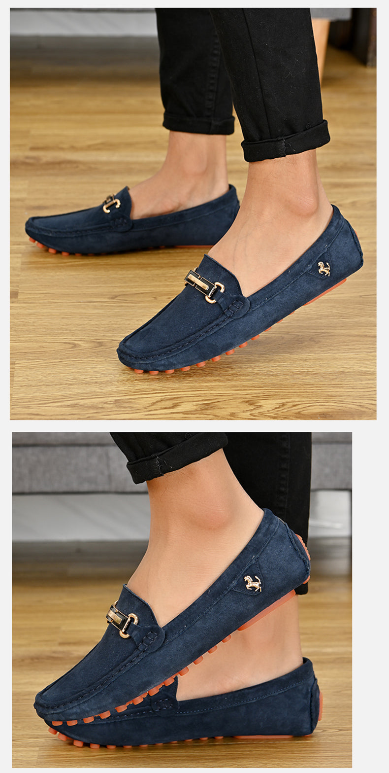 Chaussures de luxe automobile homme / YRZL Size 48 Loafers Men Luxury Brand Moccasins Shoes - kadopascher
