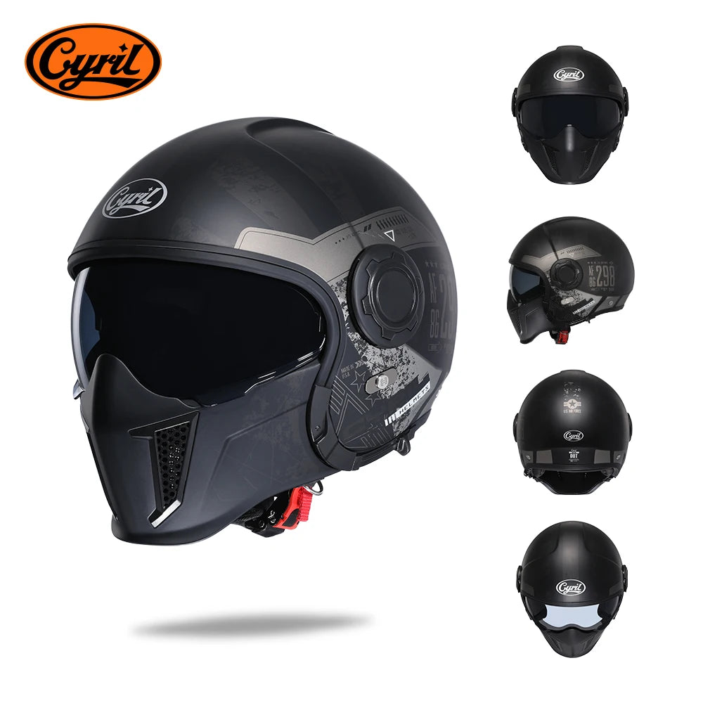 Casque Moto Modulable CYRIL OP12A – Homologué DOT/ECE Double Visière