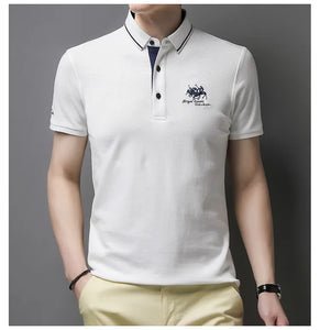 Polo brodé luxe été 2024 / New Summer Korean  Embroidered Polo Shirt Men's Luxury - kadopascher