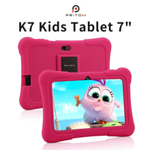 Tablette éducative pour enfant / Logiciel enfant installé / Plusieurs programmes 4-11 ans / PRITOM 7 Inch Kids Tablet Quad Core Android 10 32GB WiFi Bluetooth Educational Software Installed - kadopascher