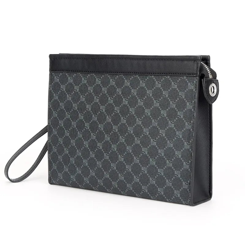 Pochette Enveloppe Homme Cuir – Clutch Business Designer avec Poignée | Porte-Monnaie & Téléphone - kadopascher