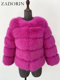 Manteau en Fourrure Véritable Hiver Femme Nouvelle Mode Duveteux 2025 / Vêtement Naturel Nouveauté dans la Catégorie Manteaux et Vestes - kadopascher