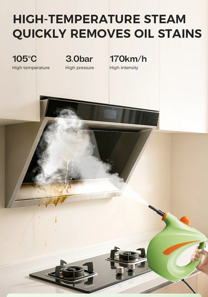 Nettoyeur Vapeur Haute Pression 1200W - Portable Multifonction Cuisine Auto Climatisation - kadopascher